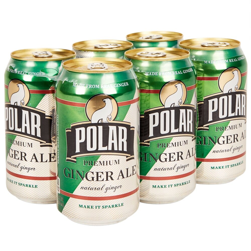 Polar Ginger Ale Soda, 12 fl oz, 6 Count