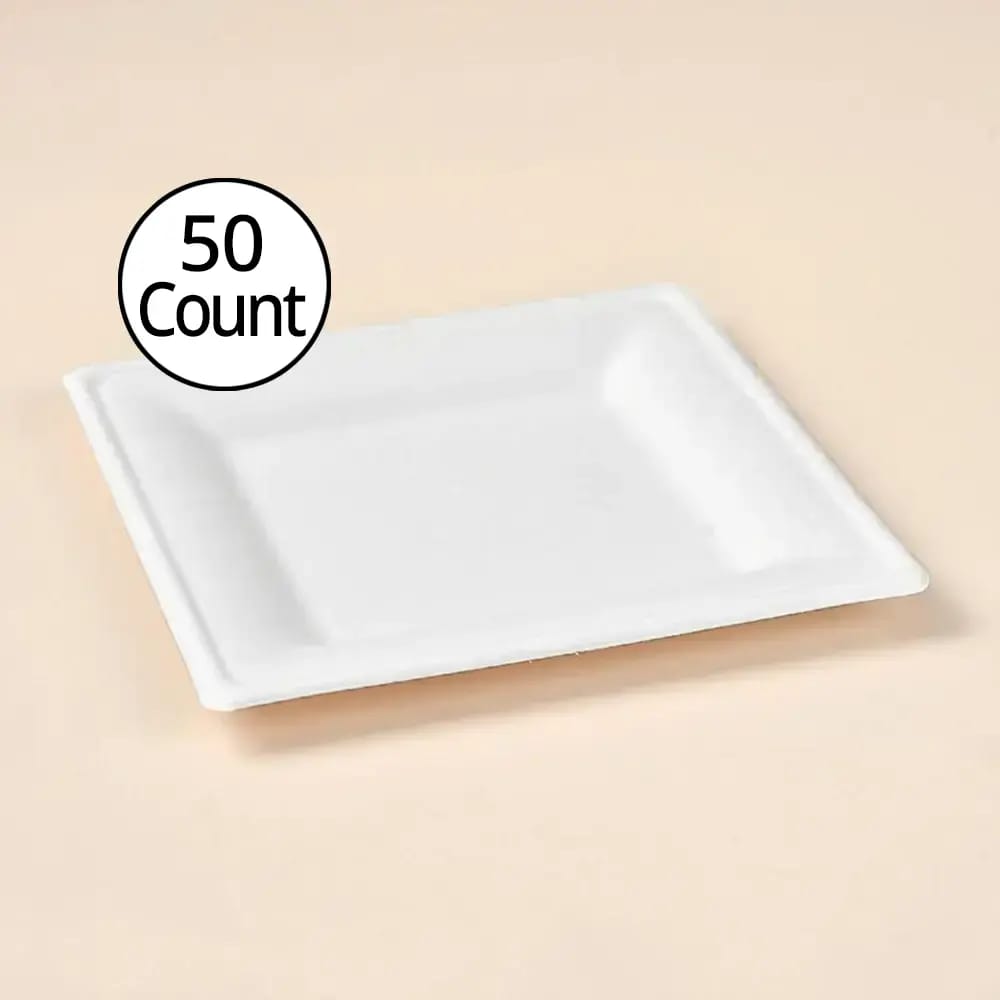 Ecoware Biodegradable 10" Square Tray, 50 Count