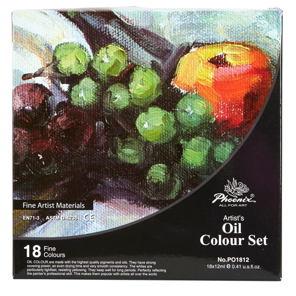 Phoenix Artist's Oil Color Set, 18 Piece