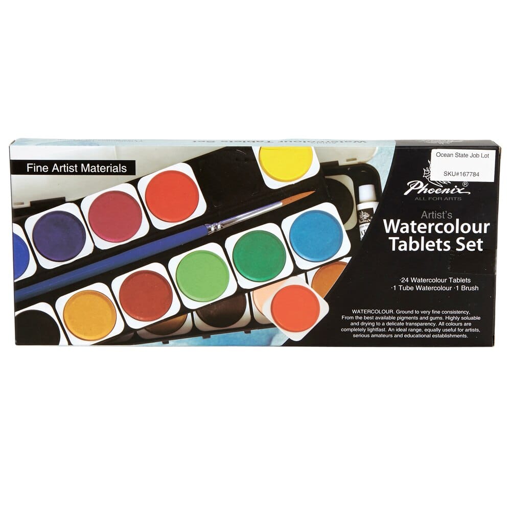 Phoenix Artist's Watercolour Tablets Set, 26 Piece