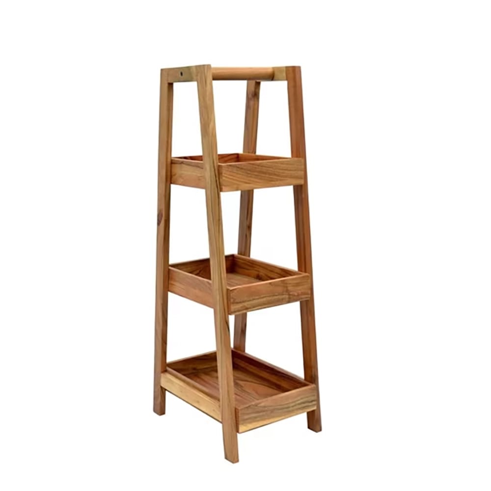 Acacia Wood Tall Bath Organizer, Brown