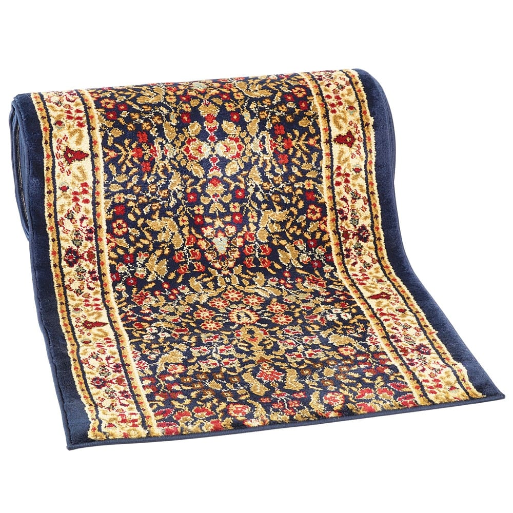Avalon 26"x25' Stair Runner, Sarouk Navy