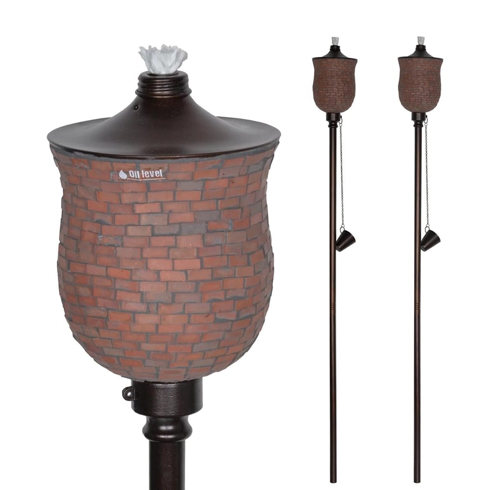 Garden Torch, 2 Pack, Mosaic