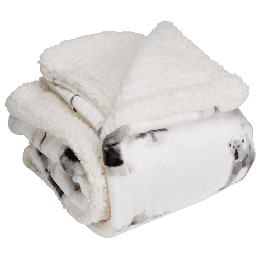 Velvet Plush Reversible Sherpa Throw Blanket