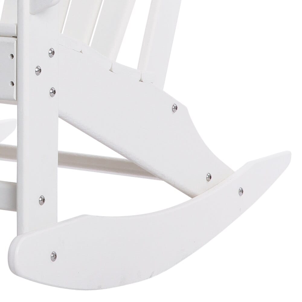 All-Weather Adirondack Rocking Chair, White