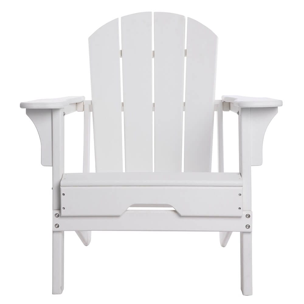 All-Weather Folding Adirondack Chair, White