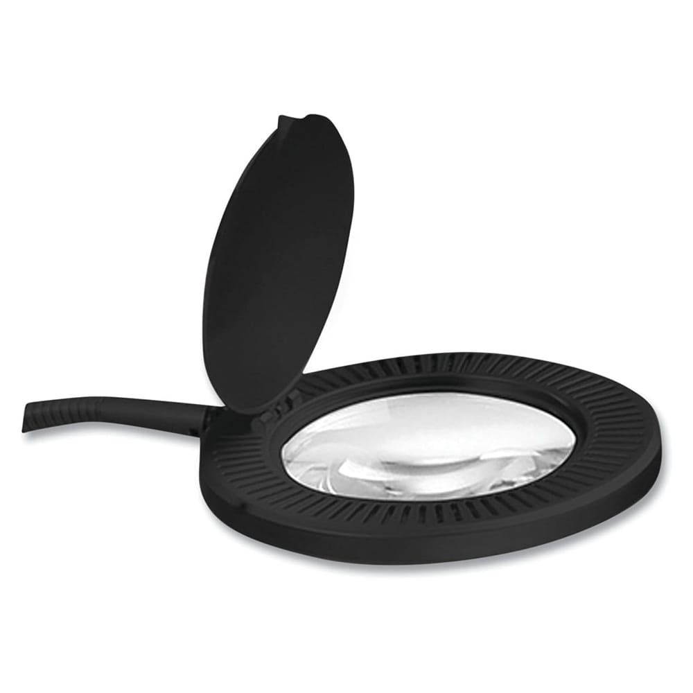 Alera Clamp-On LED Desk Magnifier, Black