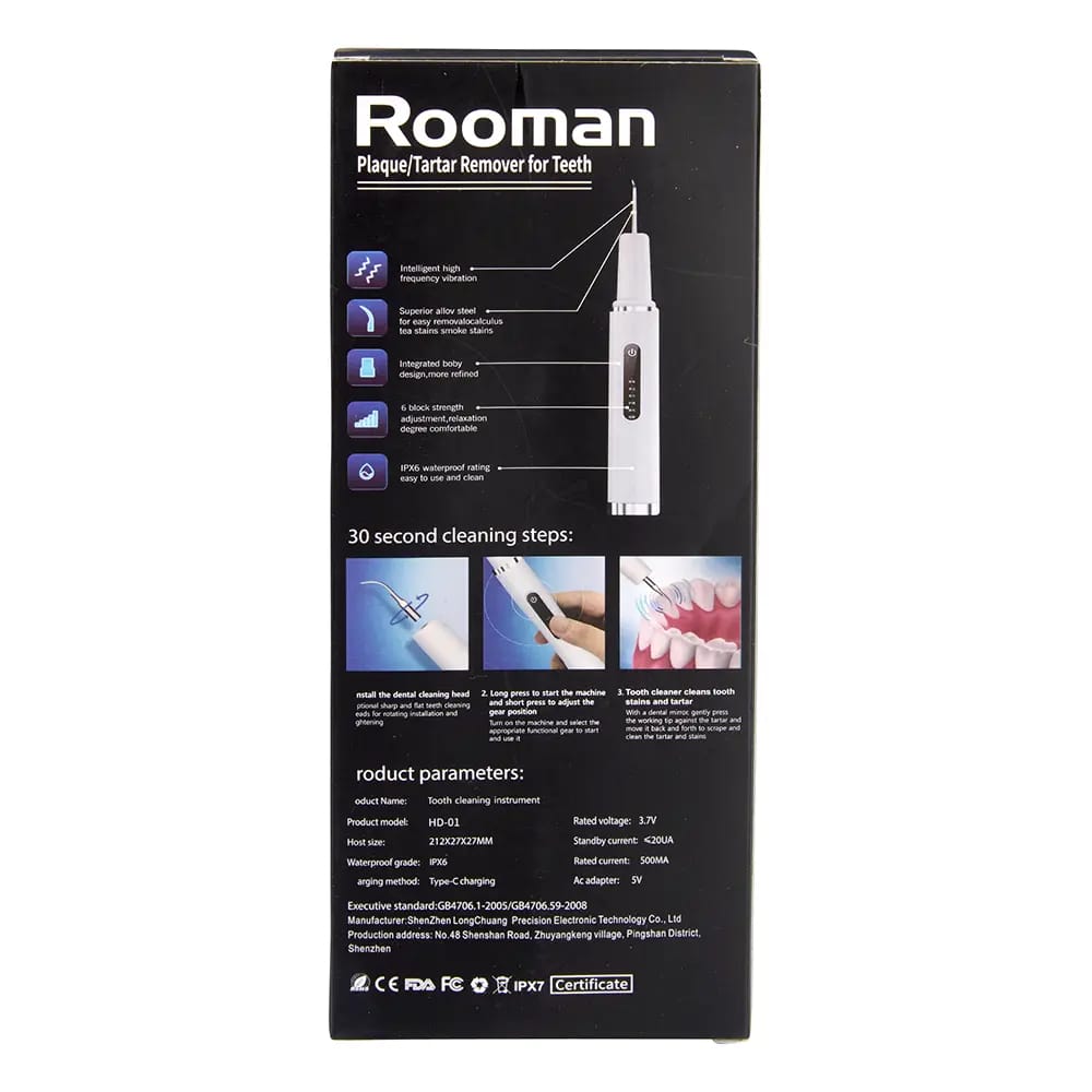 Rooman Dental Plaque/Tartar Remover, White