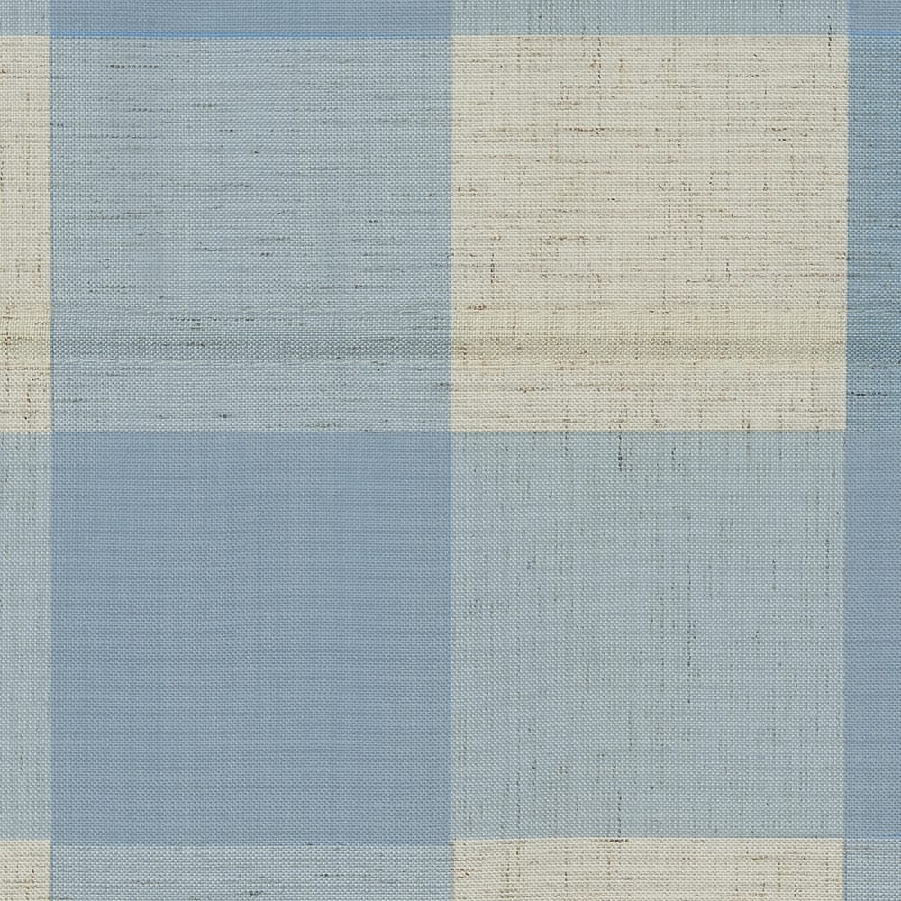 Cordless Fabric Flat Roman Shade, Perfect Blue, 35" x 64"