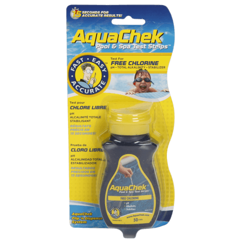 AquaChek Yellow 4-In-1 Pool & Spa Test Strips, 50-Count