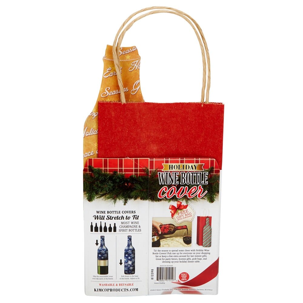 Christmas Wine Bottle Gift Bag and Cover