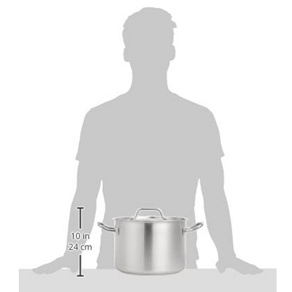 Stainless Steel Aluminum-Clad 10 Quart Stock Pot with Cover