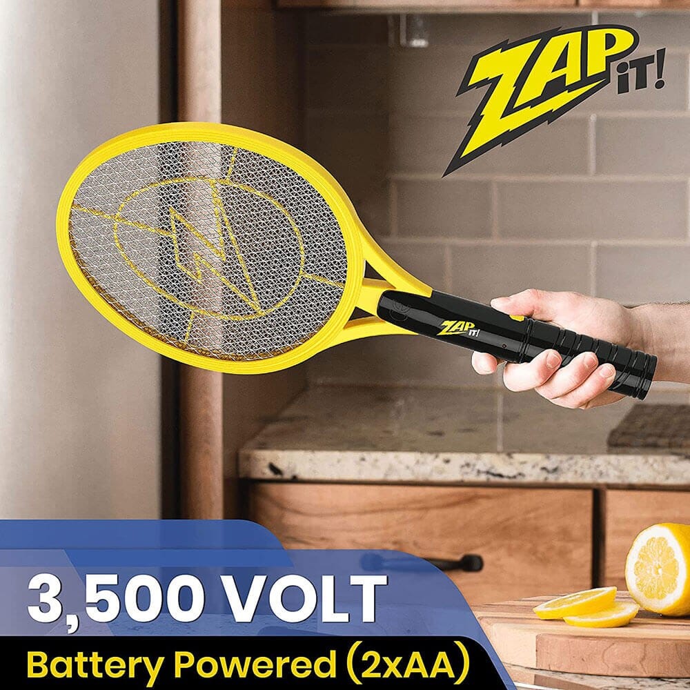 ZAP IT! Battery-Powered Medium Bug Zapping Racket, 2 Count
