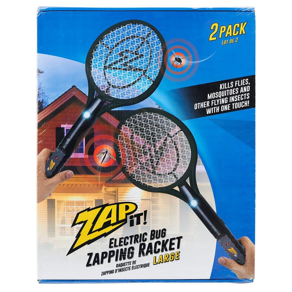 ZAP IT! Large Electric Bug Zapping Racket, 2 Count