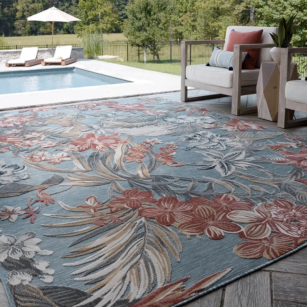 6'7" x 9'3" Tropic Indoor/Outdoor Area Rug