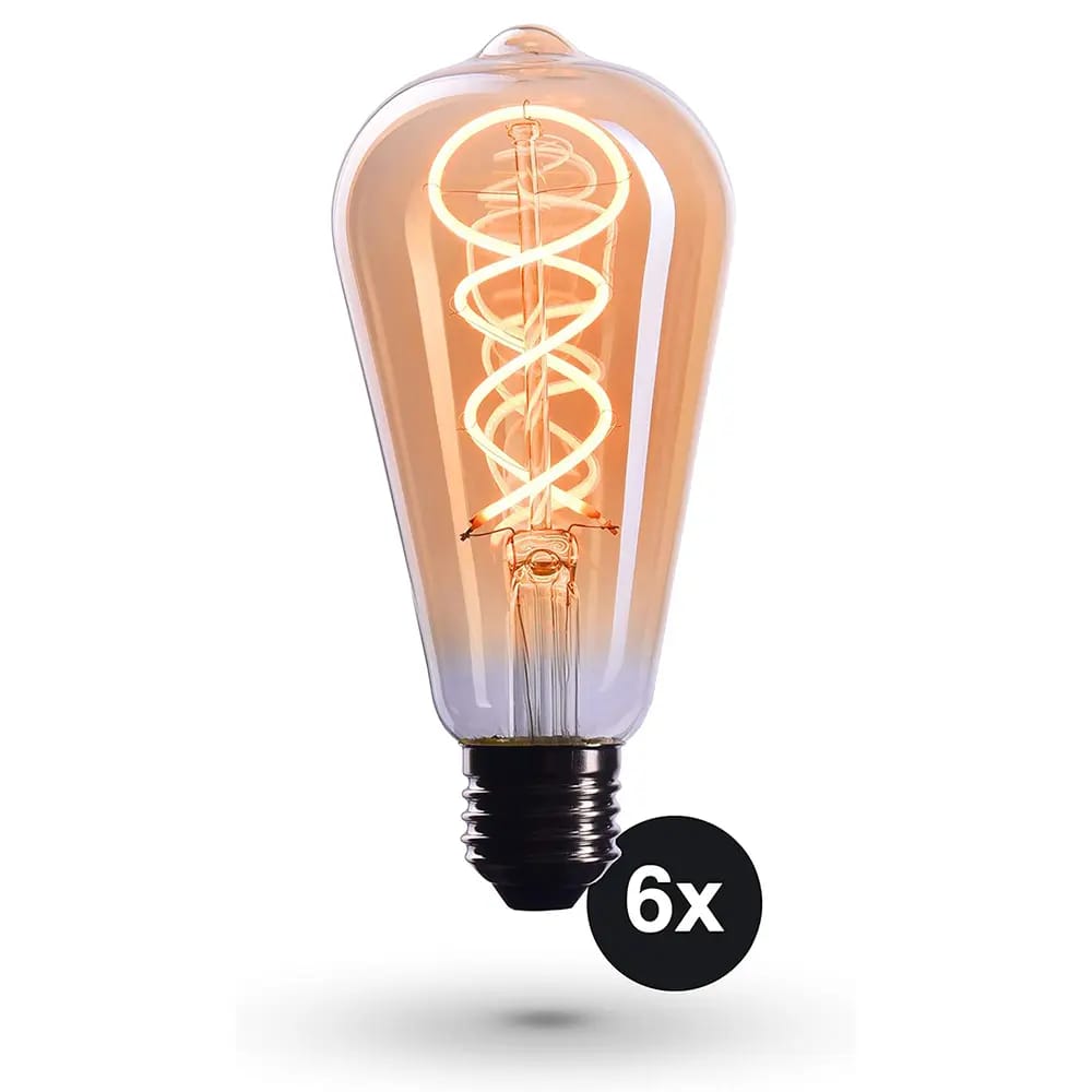 CROWN LED Dimmable Incandescent 4 Watt Light Bulbs, 6 Pack