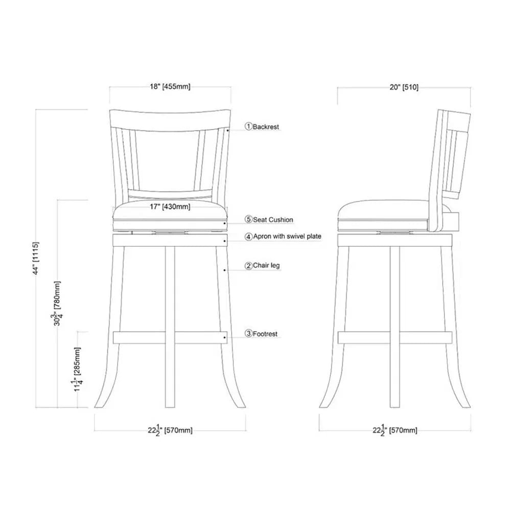 Avianna 29" Swivel Bar Stool, Cappuccino