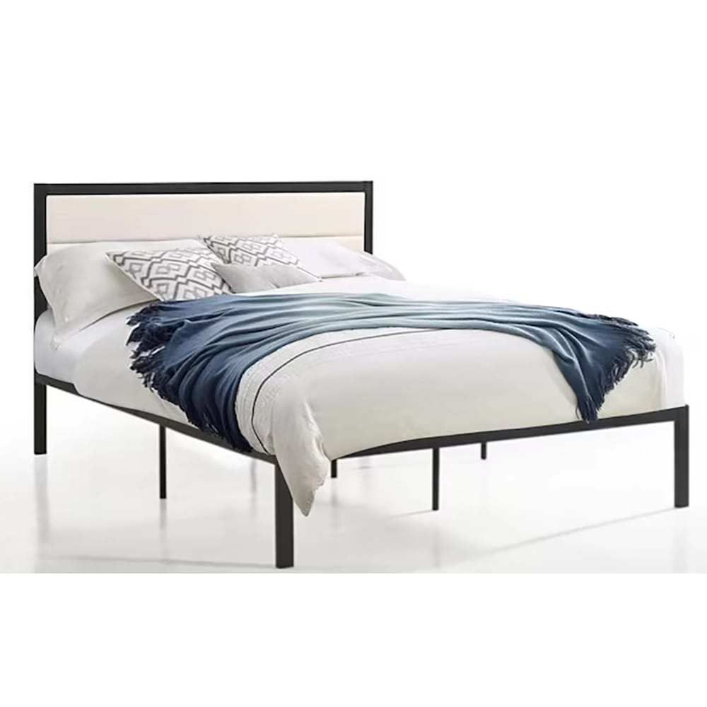 Belle Isle Furniture Highland Platform Bed, Full, Beige/Black