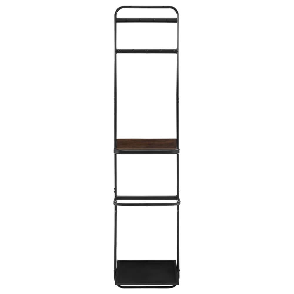 Walker Edison Narrow Hall Tree, Dark Walnut