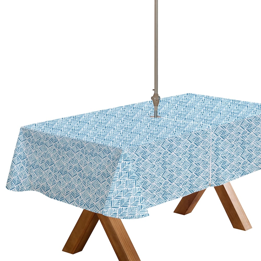Everyday Zipper Vinyl Tablecloth with Flannel Backing