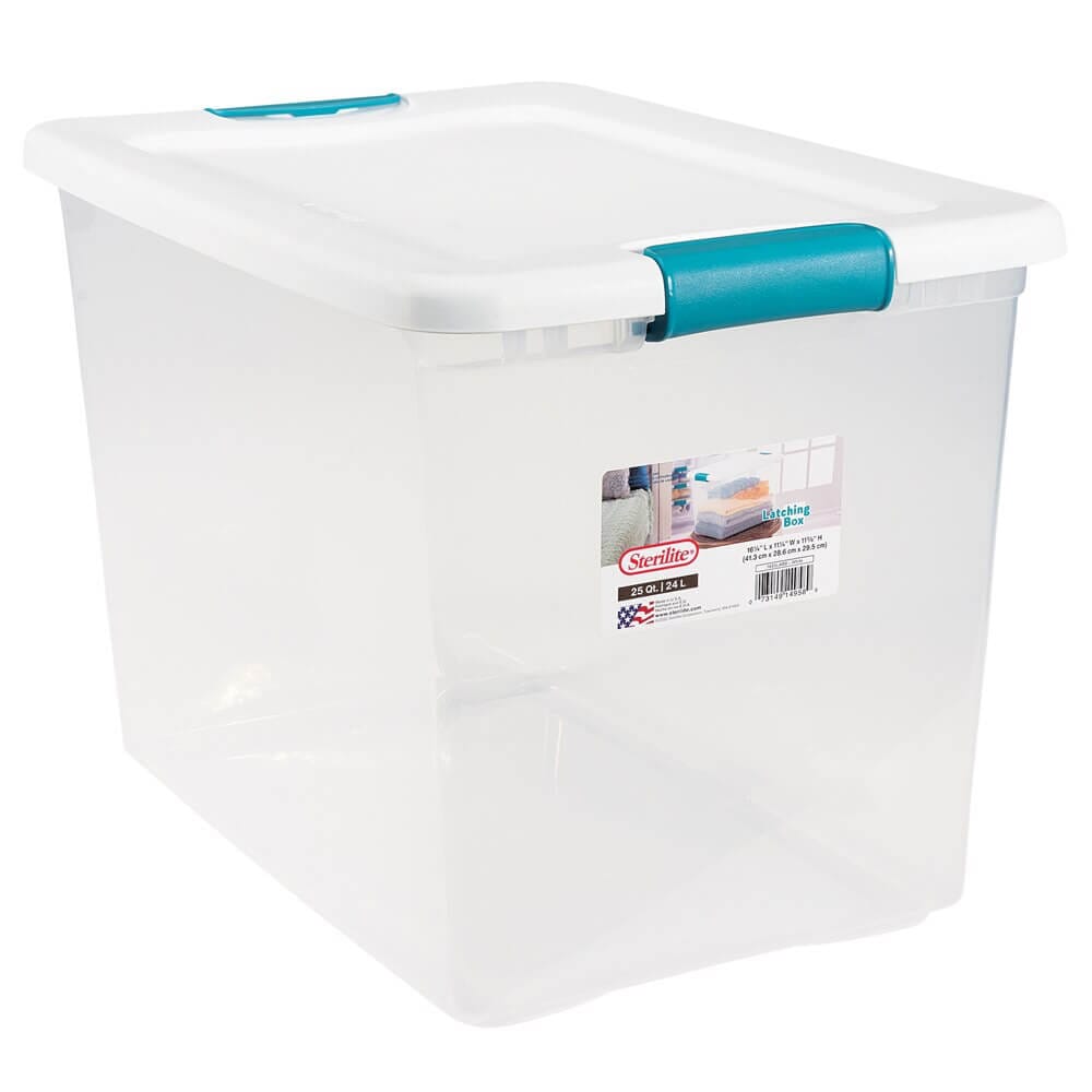 Sterilite Latch Top Storage Box, 25 Qt