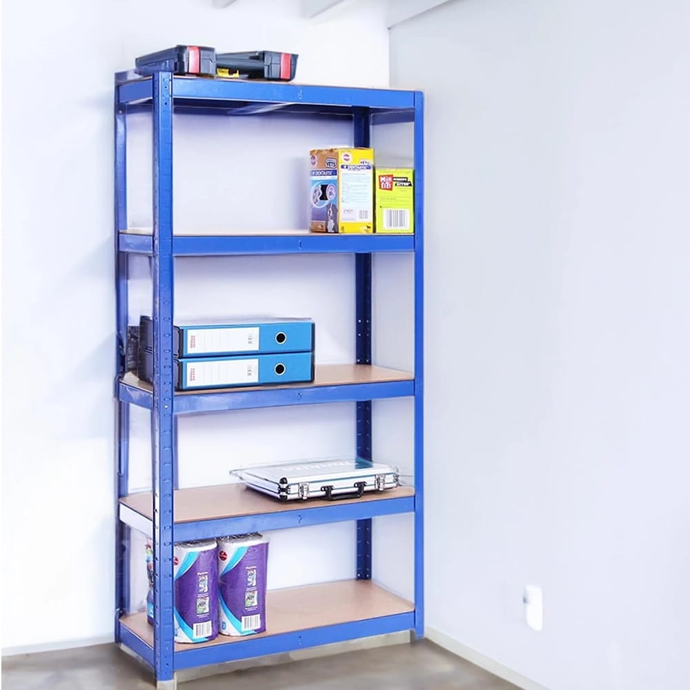 G-Rack 5-Tier Garage Shelving Unit, 35" x 16" x 71", Blue