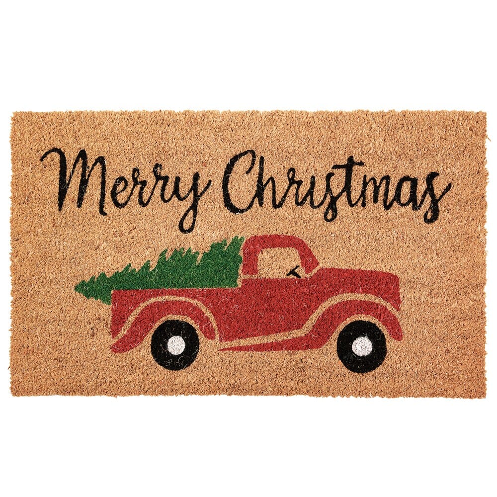 18" x 30" Holiday Printed Coir Mat with Vinyl Backing