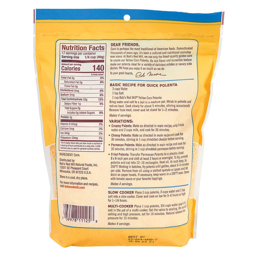 Bob's Red Mill Yellow Corn Polenta, 24 oz