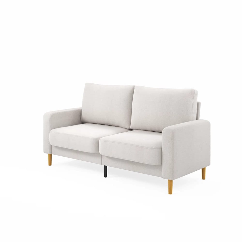 Zinus Colton Upholstered Loveseat, Off White