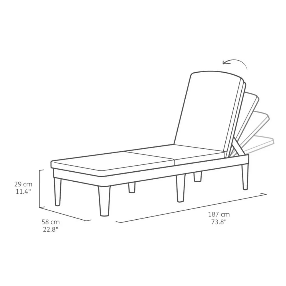 Keter Jaipur Sun Lounger, Graphite