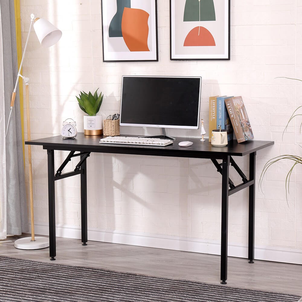 55" Foldable Desk, Black