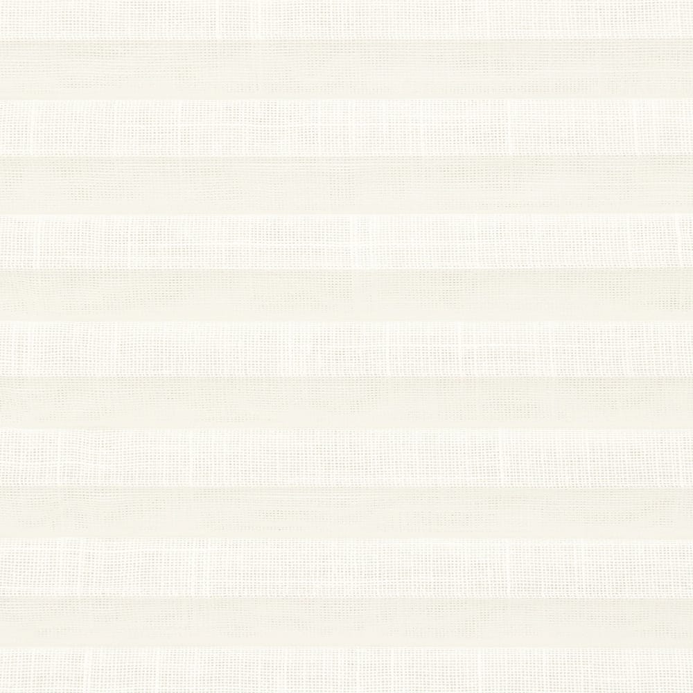 Cordless Semi-sheer Textured Cellular Shade, White, 39" x 64"