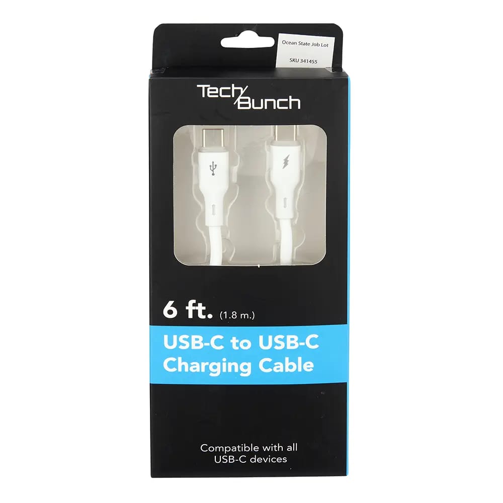 Tech Bunch USB-C to USB-C Charging Cable, 6'