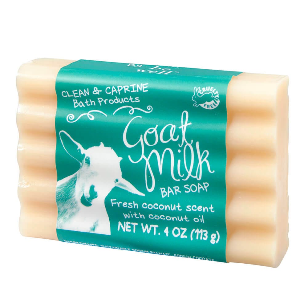 Simply Be Well Fresh Coconut Scented Goat Milk Bar Soap with Coconut Oil, 4 oz