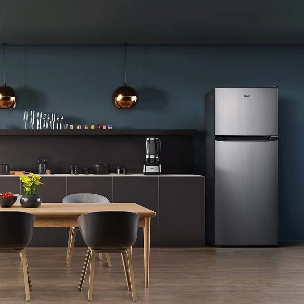 Galanz 10.0 cu.ft. Stainless Steel Top Mount Refrigerator