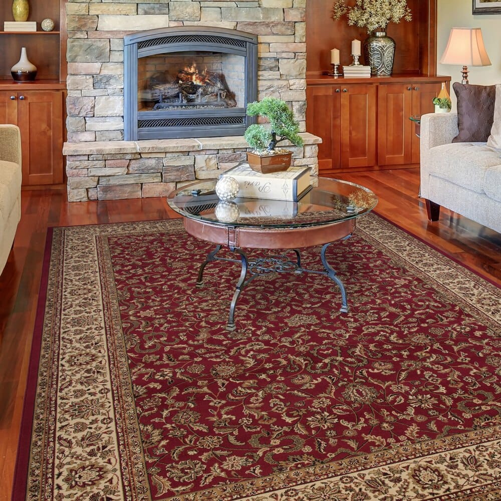 Persian Classics Area Rug, 10'11" x 15', Kashan Red