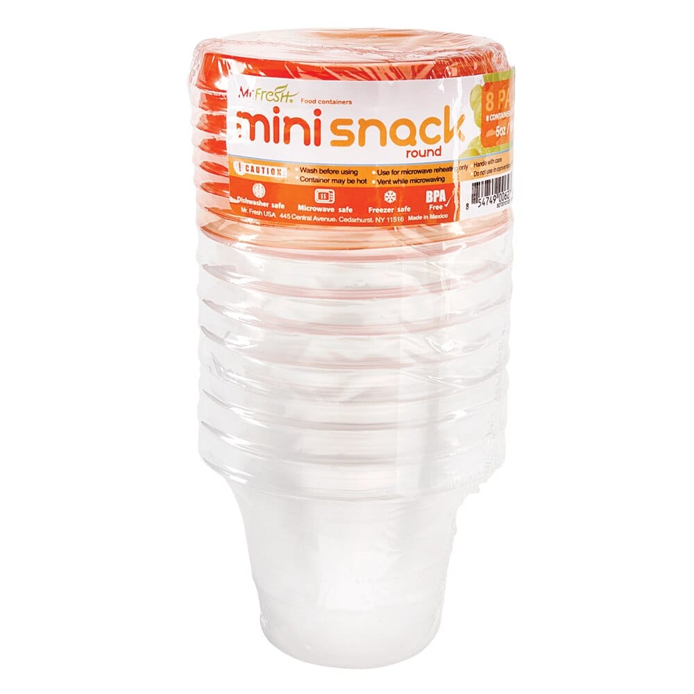 Mr. Fresh Mini Snack Food Storage Container, 8 Count