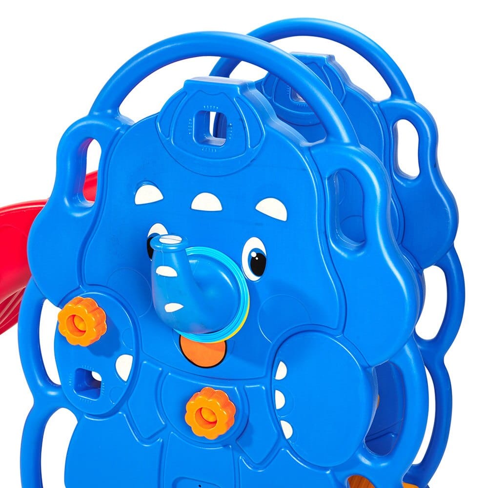 Prextex Kids' Elephant Play Slide with Basketball Hoop