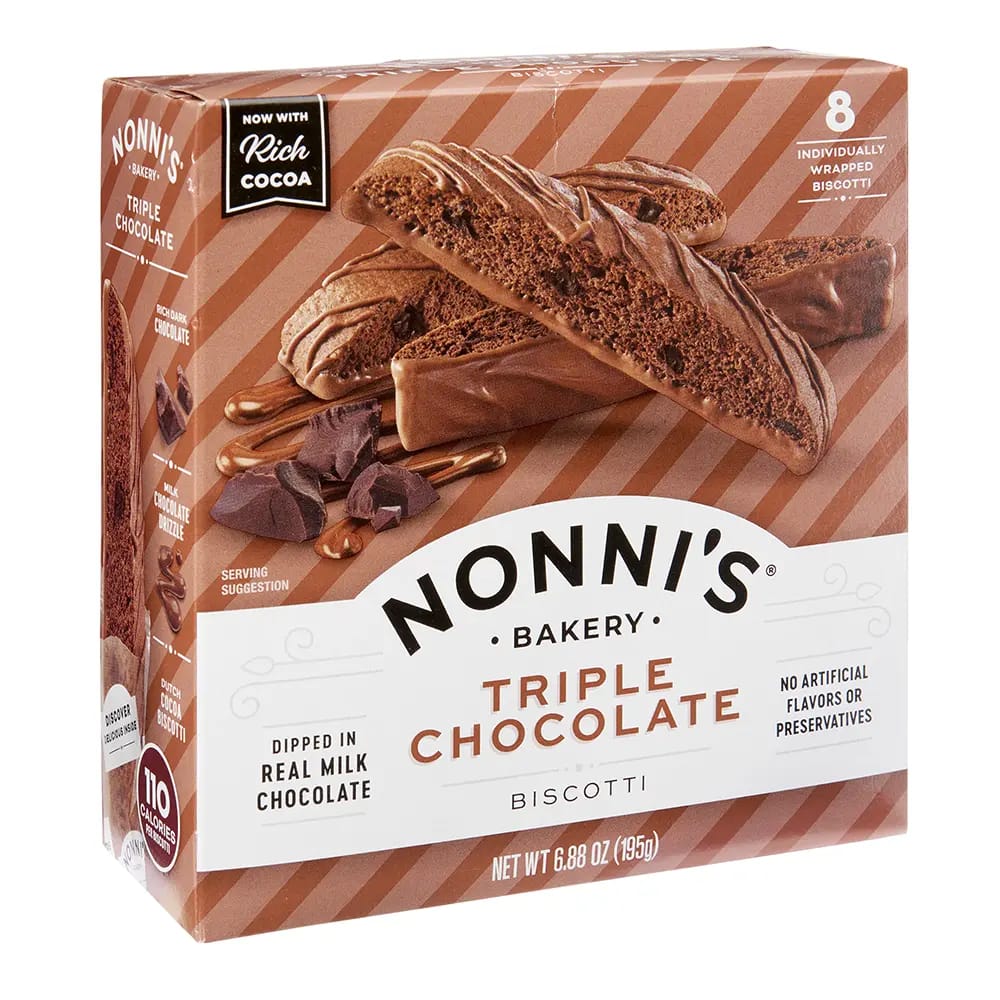 Nonni's Triple Chocolate Biscotti, 8 pk, 6.88 oz