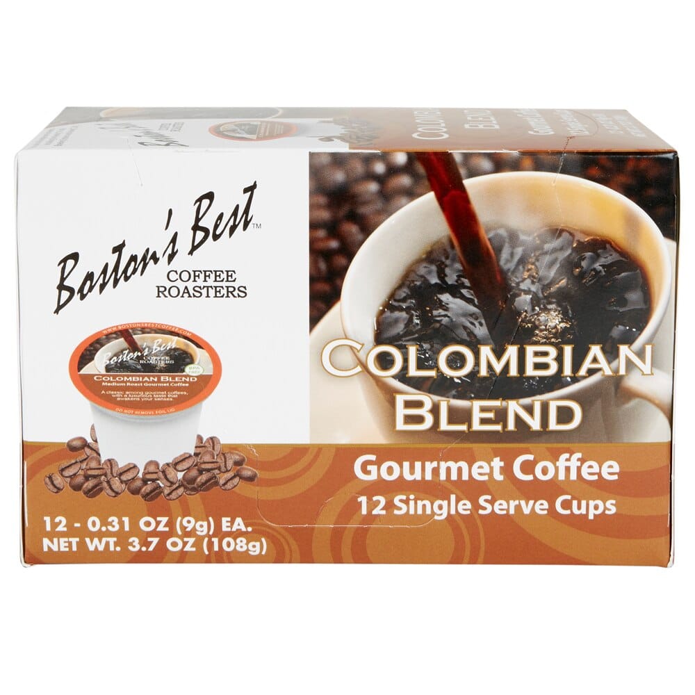 Boston's Best Medium Roast Colombian Blend Coffee Cups, 12 Count