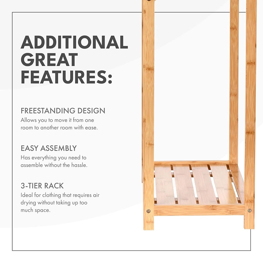 ToiletTree Products Bamboo Towel Rack Holder