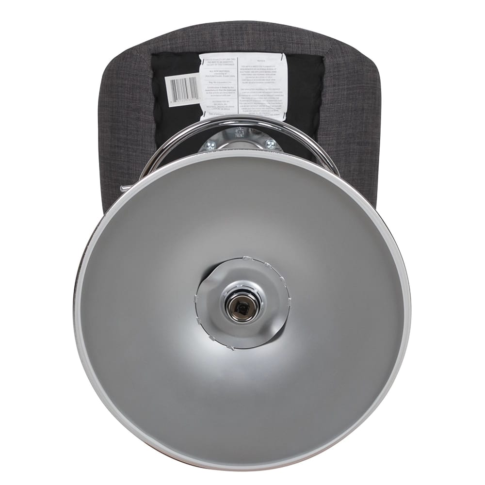 Adjustable Barstool with Chrome Base, Dark Gray