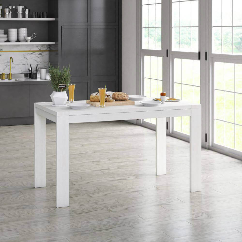 Twin Star Home Rectangular 52" Dining Room Table, Eureka White