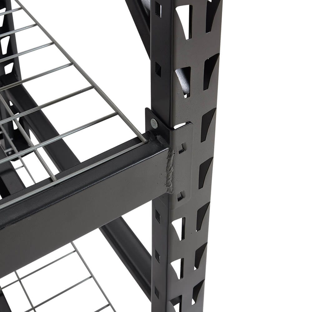 Method Storage Systems 4-Tier Heavy-Duty Adjustable Shelving Unit, Black