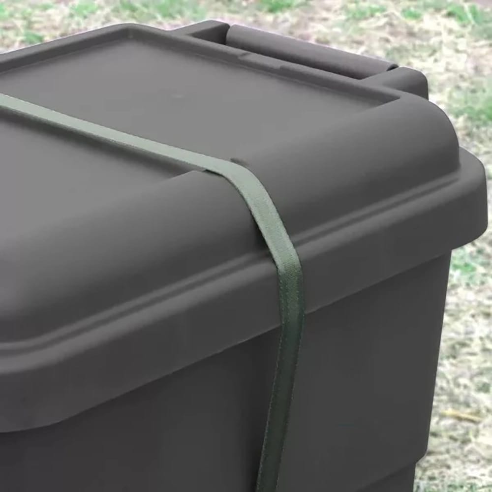 JEJ Astage 14 Gallon Heavy-Duty Sturdy Tote Box, Dark Gray