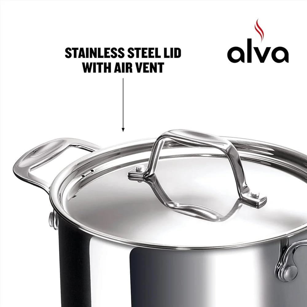 Alva Chef 3.5 Qt Stainless Steel Casserole Dish with Lid