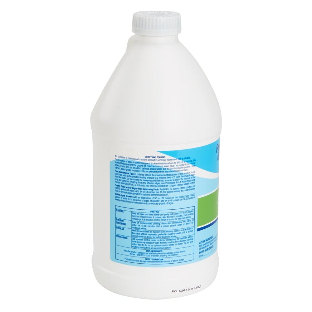 Pool Mate Algaecide Plus Clarifier, 1/2 Gal