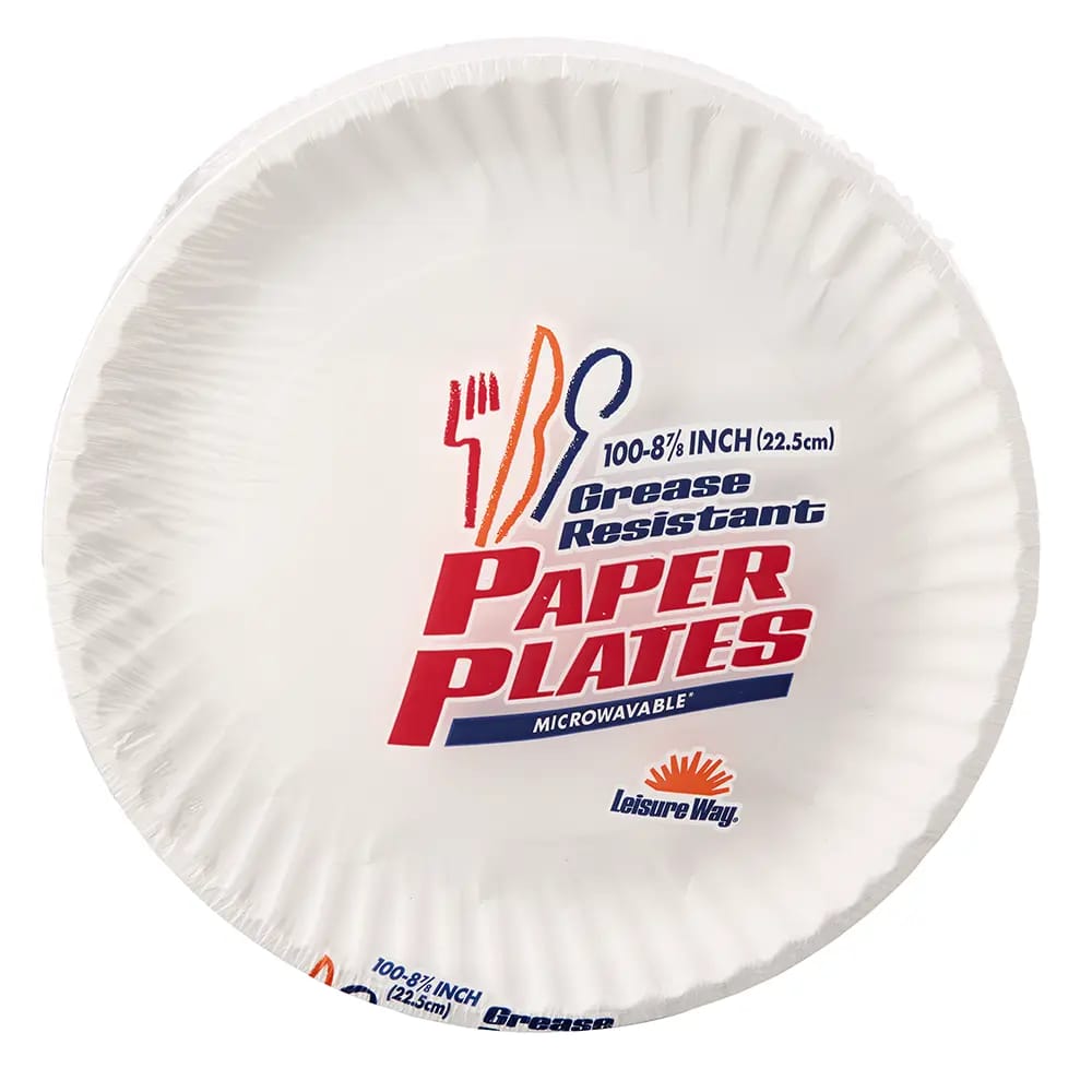 Leisure Way Paper Plates, 100 ct, 8.875"