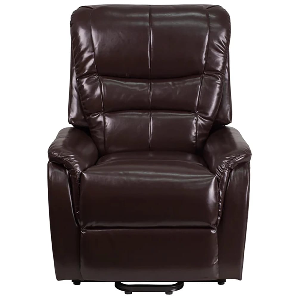 Remote Powered Leather Lift Recliner, Brown