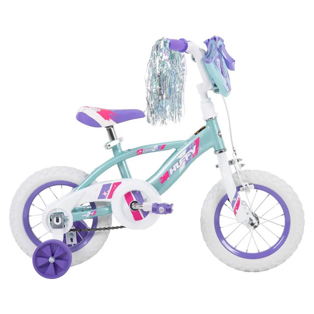 Huffy Glimmer Kids' 12-Inch Quick Connect Bike, Sea Crystal Blue